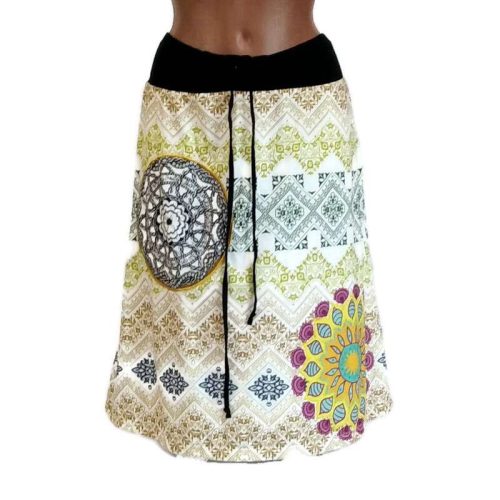 UDG szoknya fehér, mandalákkal "S"