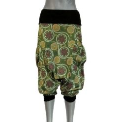 Zsebes 2in1 nadrág zöld, sárga mandalával