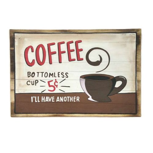 Fatábla festett, kávé dizájn Coffee