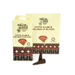   Green Tree Native Soul White Sage & Dragon's Blood visszaáramló kúpfüstölő