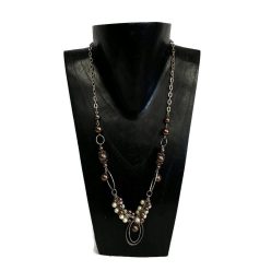 Nyaklánc, női, ovális fém medállal 2.