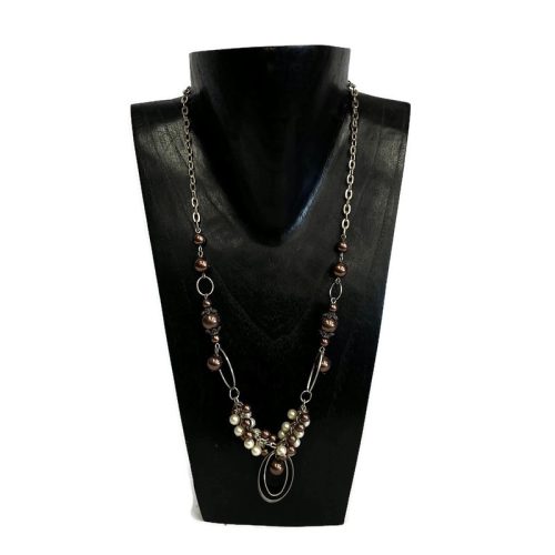 Nyaklánc, női, ovális fém medállal 2.