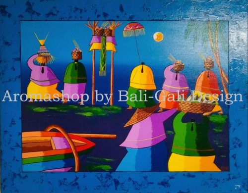 Indonéz piac festmény 