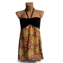 Szoknya 2in1 piros, sárga virággal