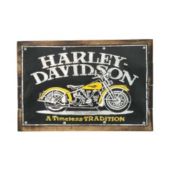   Fatábla fém nyomattal, motoros dizájn Harley-Davidson nagy