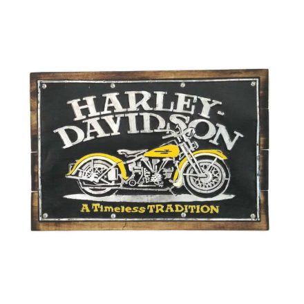 Fatábla fém nyomattal, motoros dizájn Harley-Davidson nagy