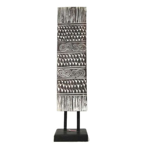 Fa panel, sötétbarna antikolt "M"